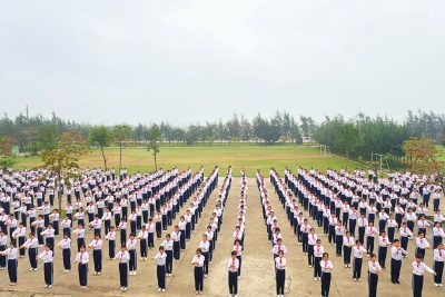 HỌC SINH THCS PHÁT DIỆM THAM GIA NGÀY HỘI ĐỒNG DIỄN VÕ NHẠC VOVINAM HỌC SINH PHỔ THÔNG TỈNH NINH BÌNH